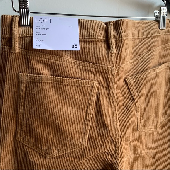 NWT.  LOFT High Rise Straight Fit Corduroys, Womens 10T - Picture 11 of 14